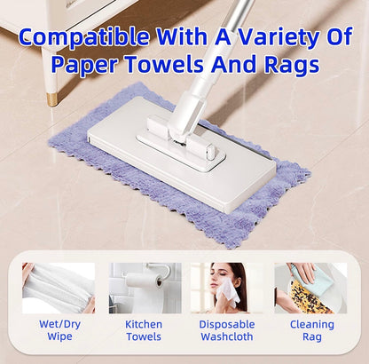 Self Clip Retractable and Multifunctional Cleaning Mop with Quick Cloth Replacement