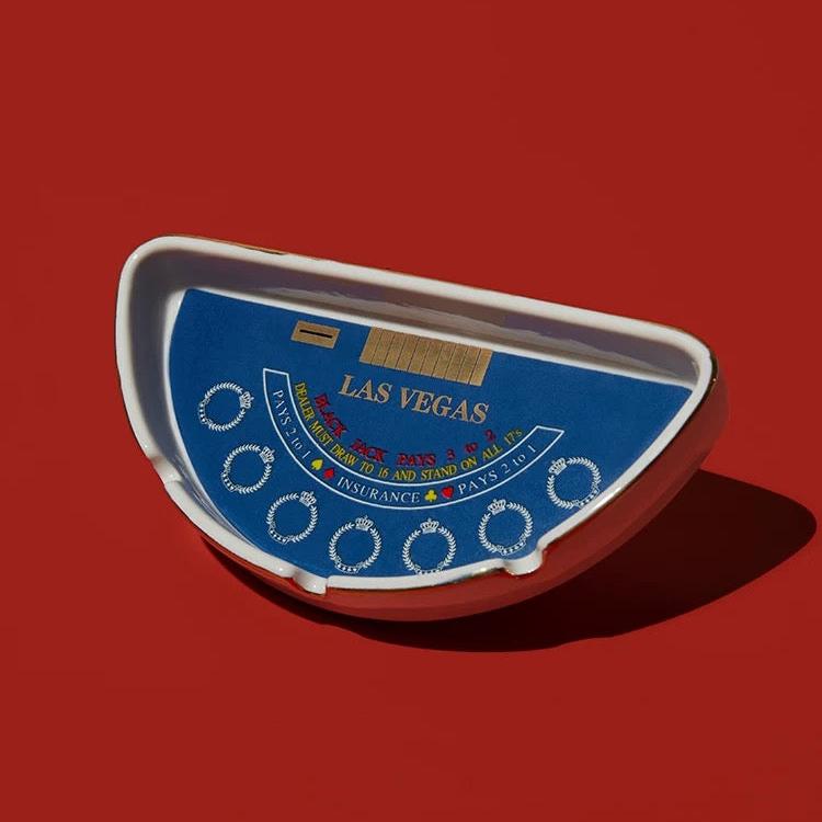Las Vegas Ceramic Poker Hold'em  Ash Tray