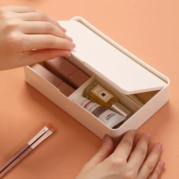 Portable Vanity case with Detachable Mirror