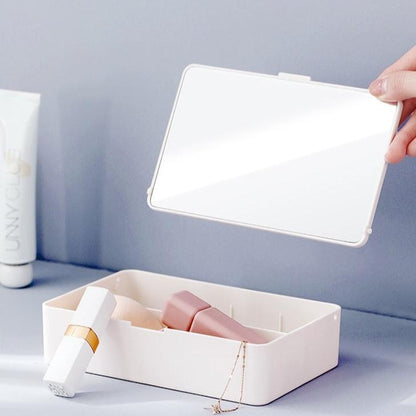 Portable Vanity case with Detachable Mirror