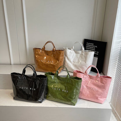 Women's Tyvek + PVC Fashion Tote Bags