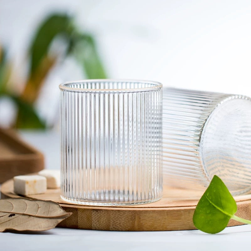 Fluted Ribbed Japanese old fashioned glass (Set of 6)