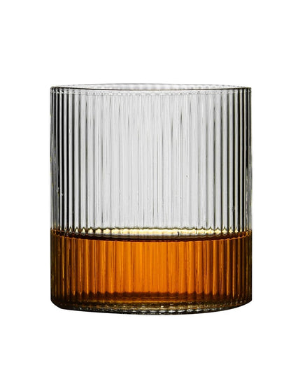Fluted Ribbed Japanese old fashioned glass (Set of 6)