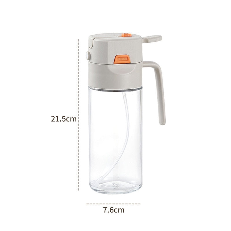 Glass 2 in 1 Oil Pour & Spray Dispenser (600ml)