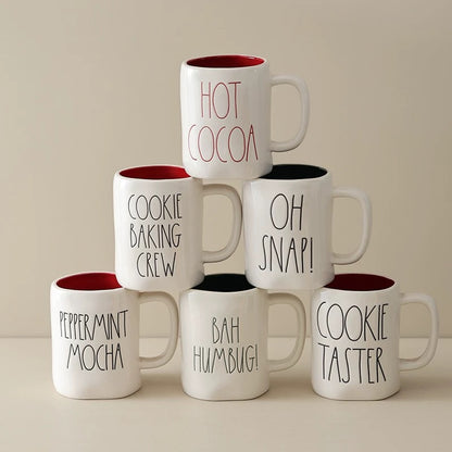RAE DUNN Artisan Collection Hand-Lettered Ceramic Mugs With Personality And Perfect Comfort.