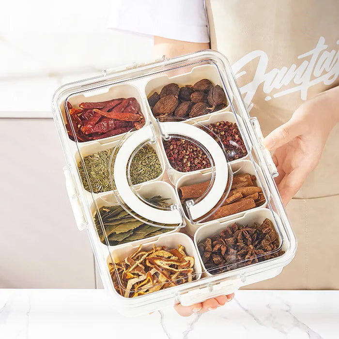 Spice Storage Box with Lid -8 Part