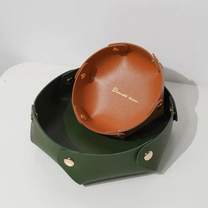 Tabletop Leather Storage Tray