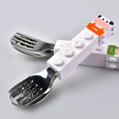 Cow Spoon and Fork Set