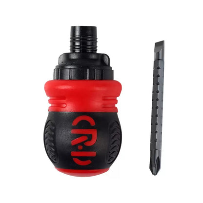 GripMate™ Mini Ratchet Screwdriver with Reversible Bit, Compact Ergonomic Handle & Quick-Release Magnetic Bit Holder for DIY, Home Repairs and Everyday Us