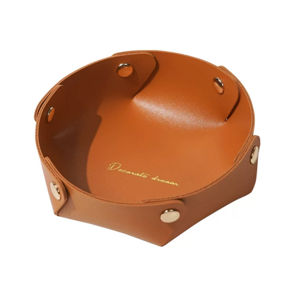 Tabletop Leather Storage Tray