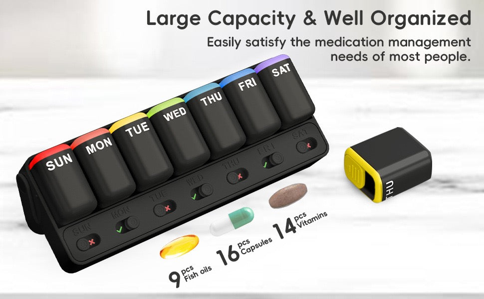 7-Day Detachable Daily Pill Organiser with Checkbox