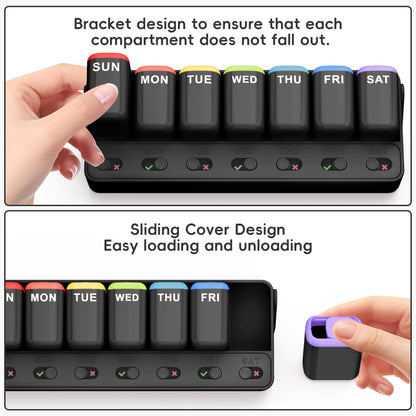 7-Day Detachable Daily Pill Organiser with Checkbox