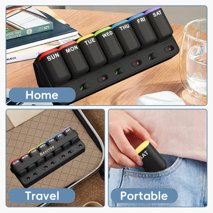 7-Day Detachable Daily Pill Organiser with Checkbox