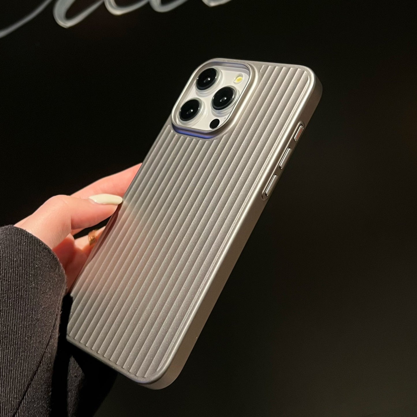 VertiCase Titanium Matte Luxe Ribbed High Protective iPhone Cover