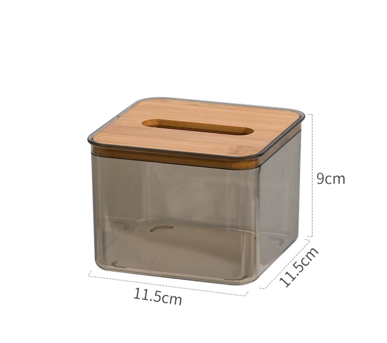 Pine Wood Top Acrylic Tissue Box