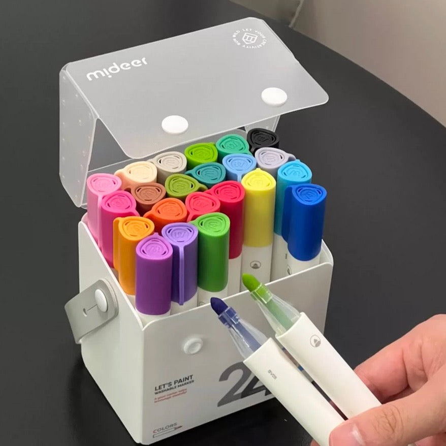 MiDEER 96.5% Washable Non-Toxic Watercolour Markers
