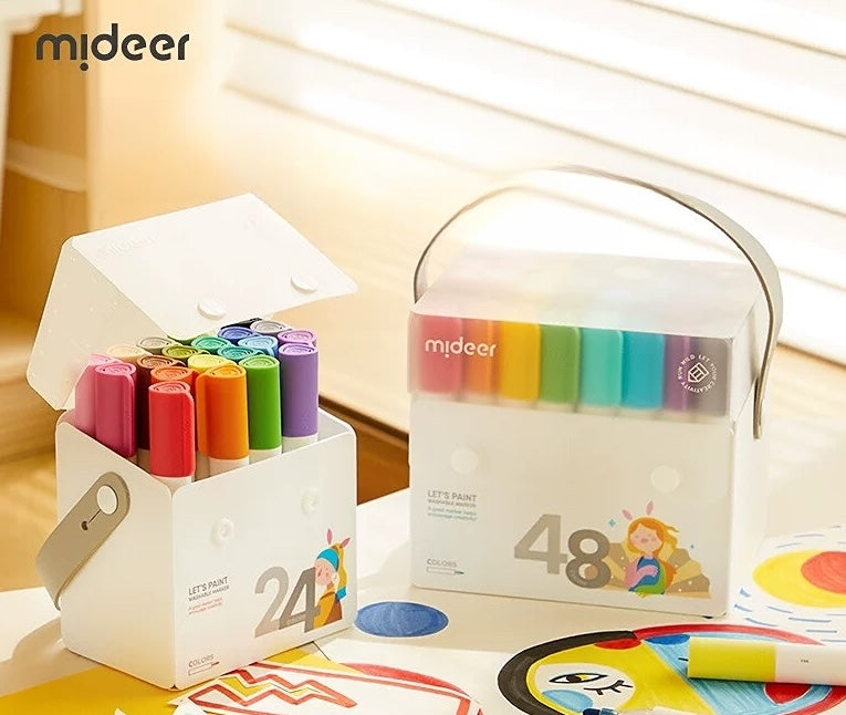 MiDEER 96.5% Washable Non-Toxic Watercolour Markers