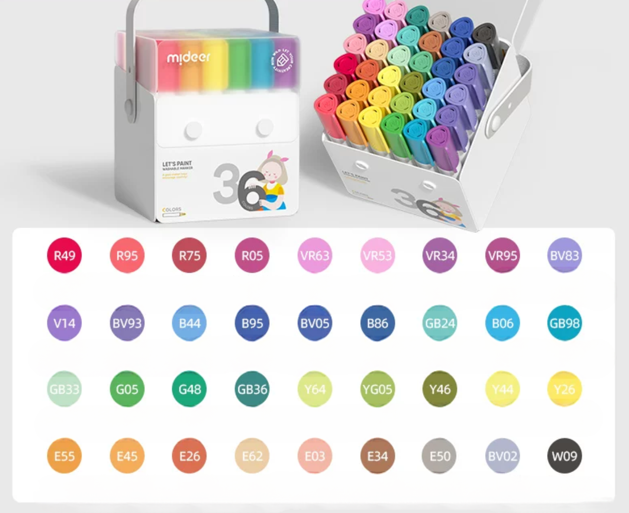 MiDEER 96.5% Washable Non-Toxic Watercolour Markers