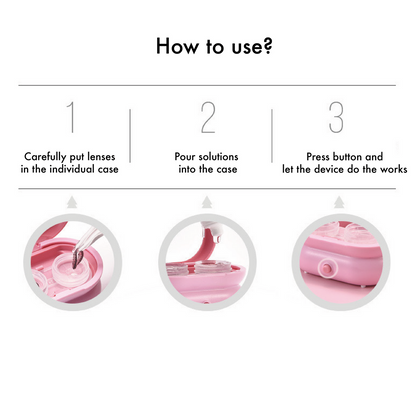 Ultrasonic Contact Lens Cleaner and Storage Case