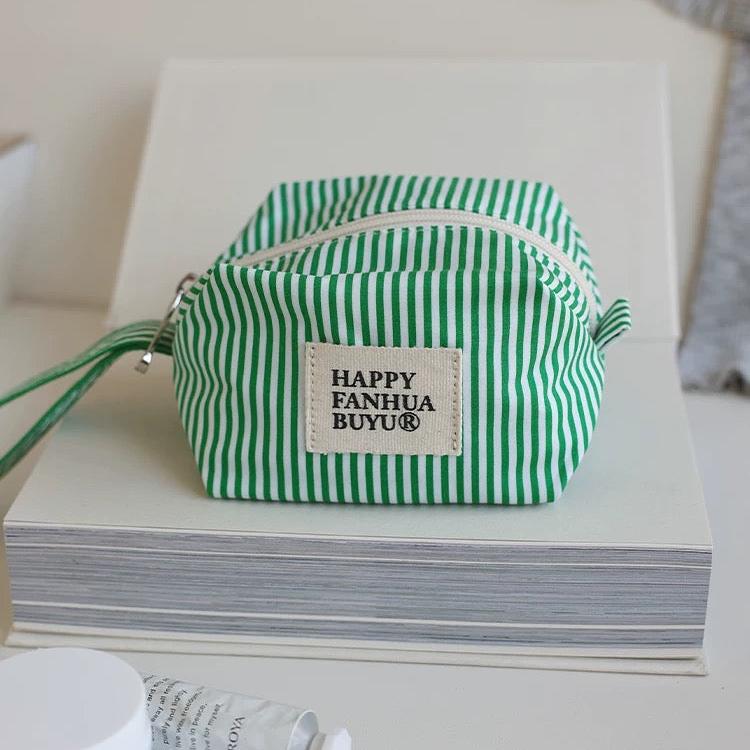 Women's Striped Cosmetic / Toiletries Pouch