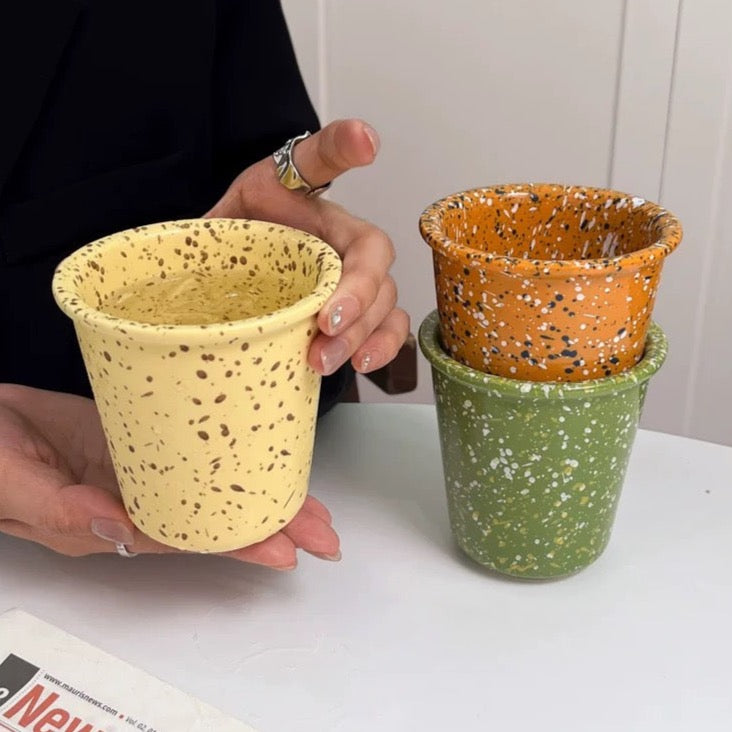 COFFEE CONNOISSEUR Speckled Ceramic Coffee Mugs