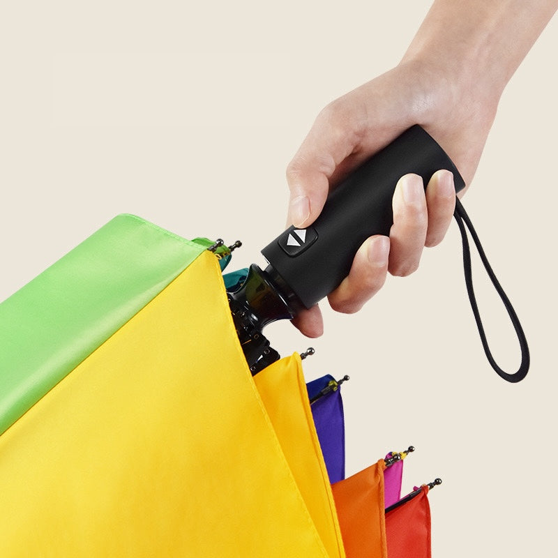 Auto Open & Close Foldable Rainbow Umbrella
