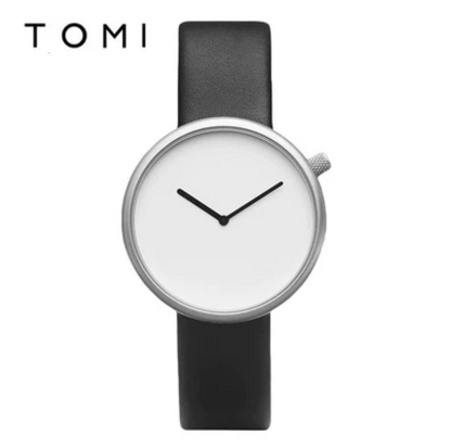 TOMI T-078 Unisex Casual Round Dial Quartz Wrist Watch