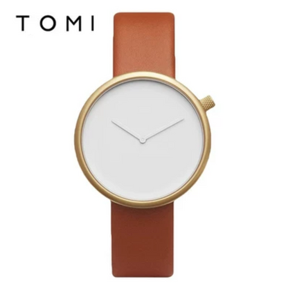 TOMI T-078 Unisex Casual Round Dial Quartz Wrist Watch