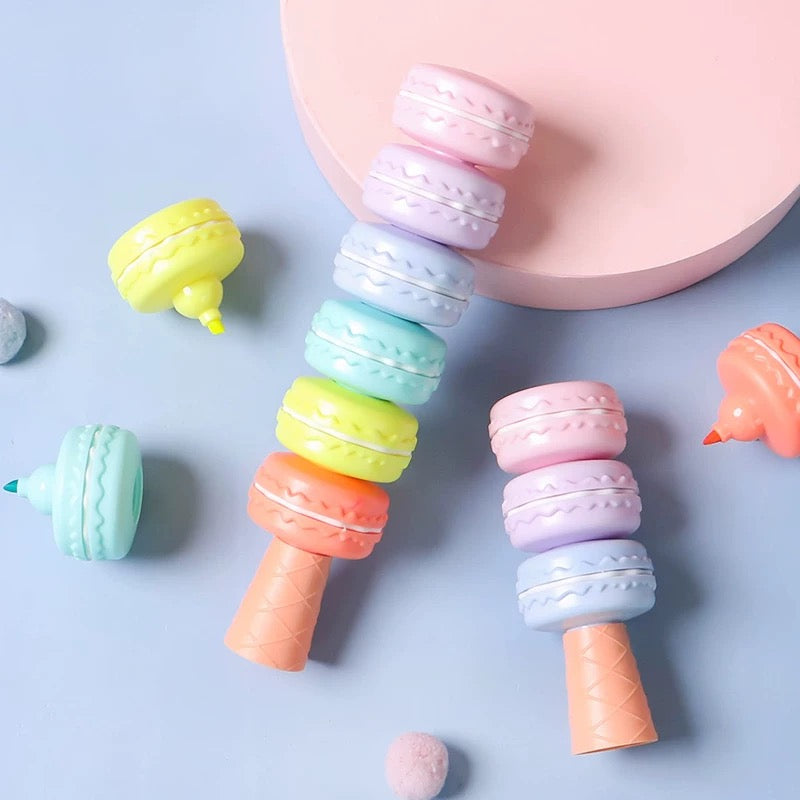Cute Macaron shaped Highlighters