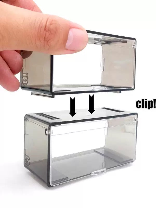 Stackable Set of 5 Vertical Collector Acrylic  Display Case with Individual Front Flap - 1:64 Scale