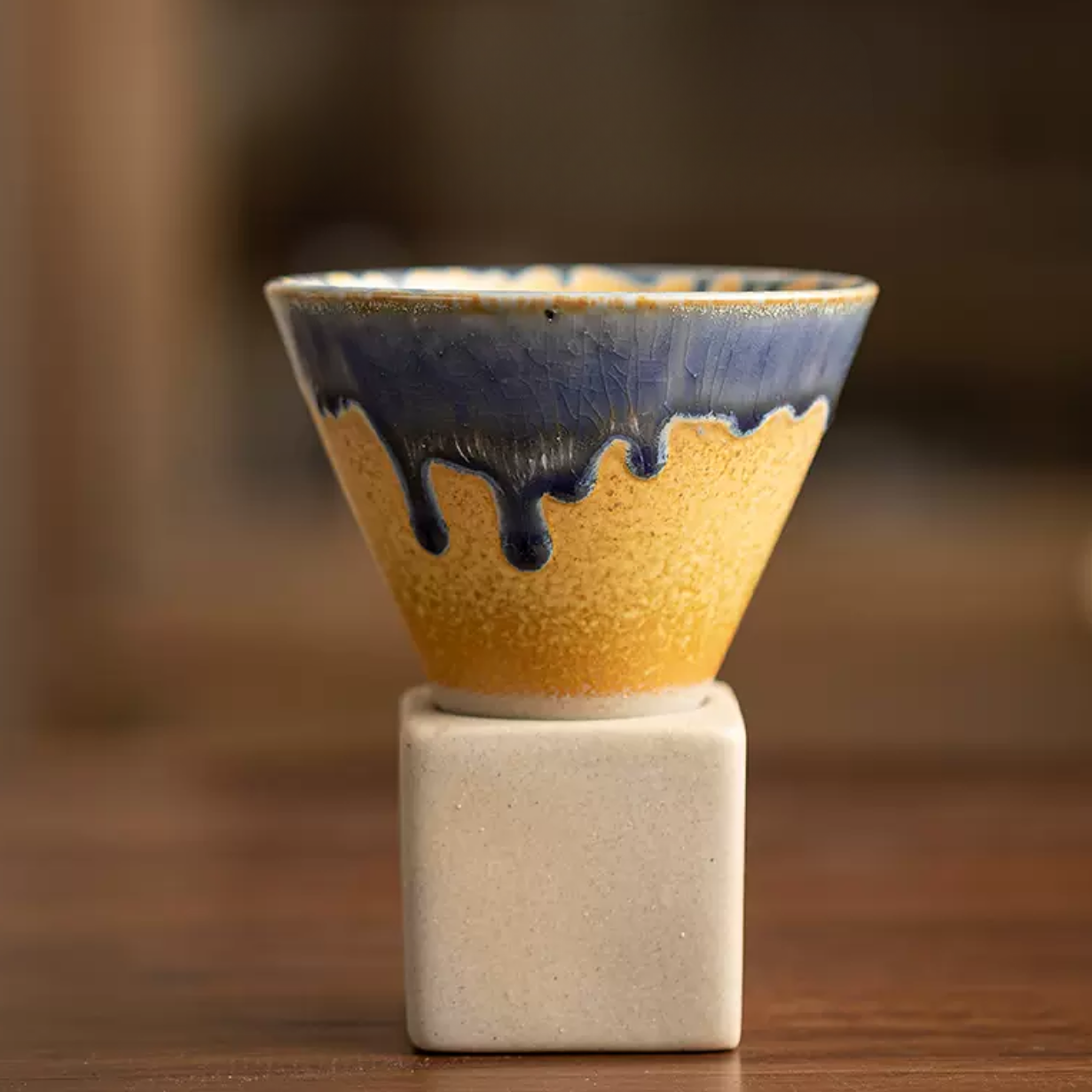 Conical Coffee Mugs with Stand