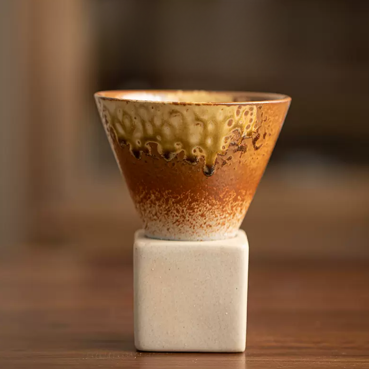 Conical Coffee Mugs with Stand