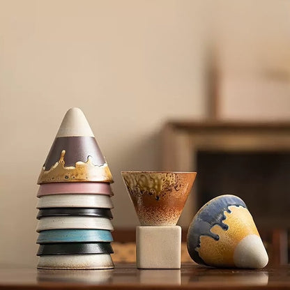 Conical Coffee Mugs with Stand