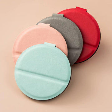 Foldable Circular Handheld Makeup Mirror (with stand)