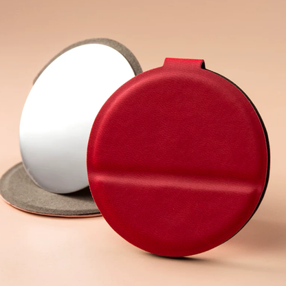 Foldable Circular Handheld Makeup Mirror (with stand)