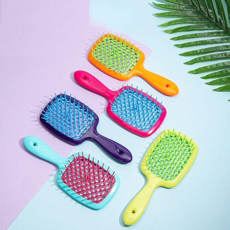 Italian Design Vented Detangle Hair Brush Super Brush Supports Hair Damage Reduction