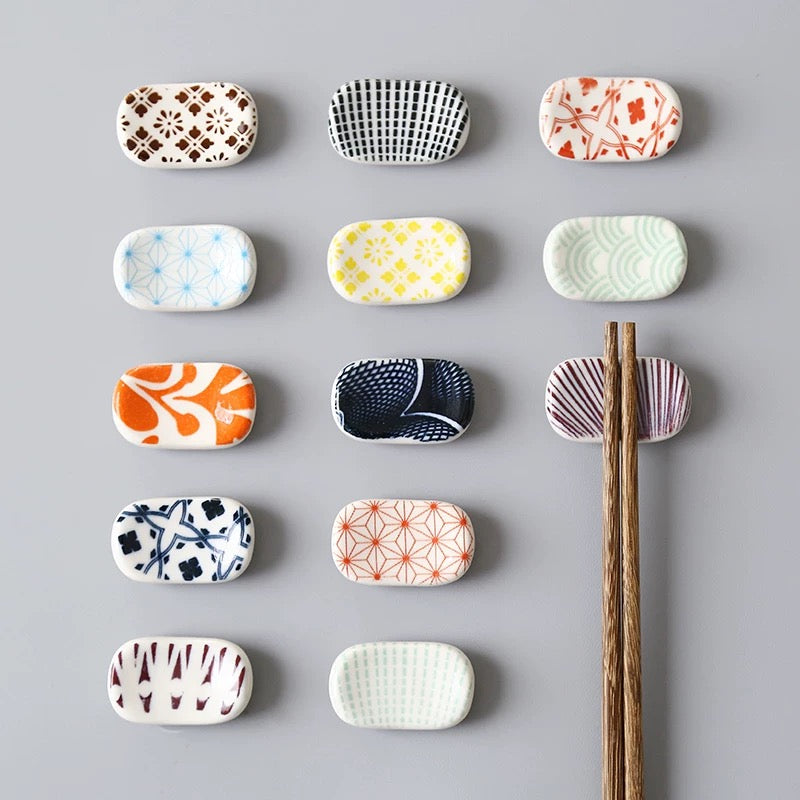 Ceramic Japanese Style Chopstick Rest (Set of 4)