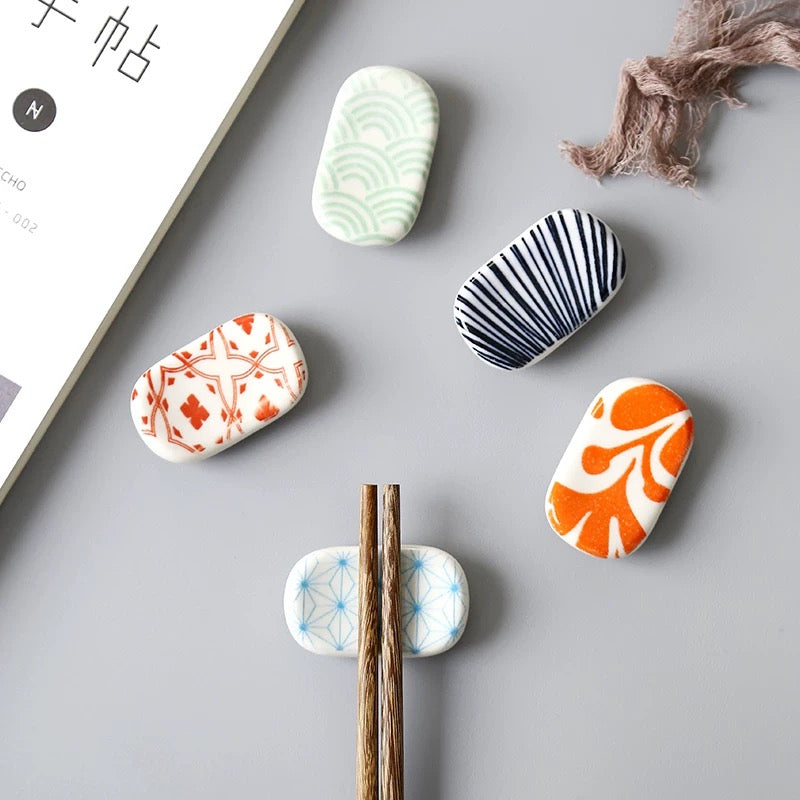Ceramic Japanese Style Chopstick Rest (Set of 4)