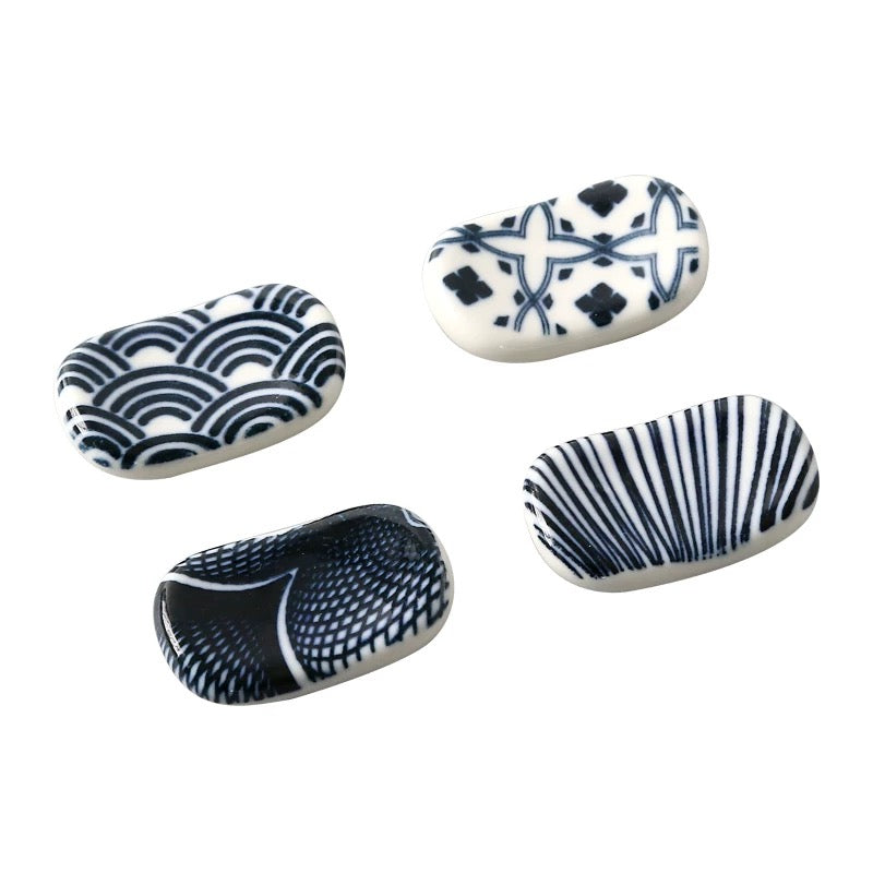 Ceramic Japanese Style Chopstick Rest (Set of 4)