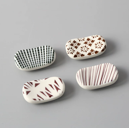 Ceramic Japanese Style Chopstick Rest (Set of 4)