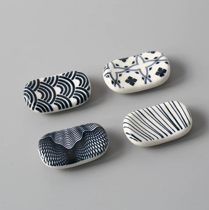 Ceramic Japanese Style Chopstick Rest (Set of 4)