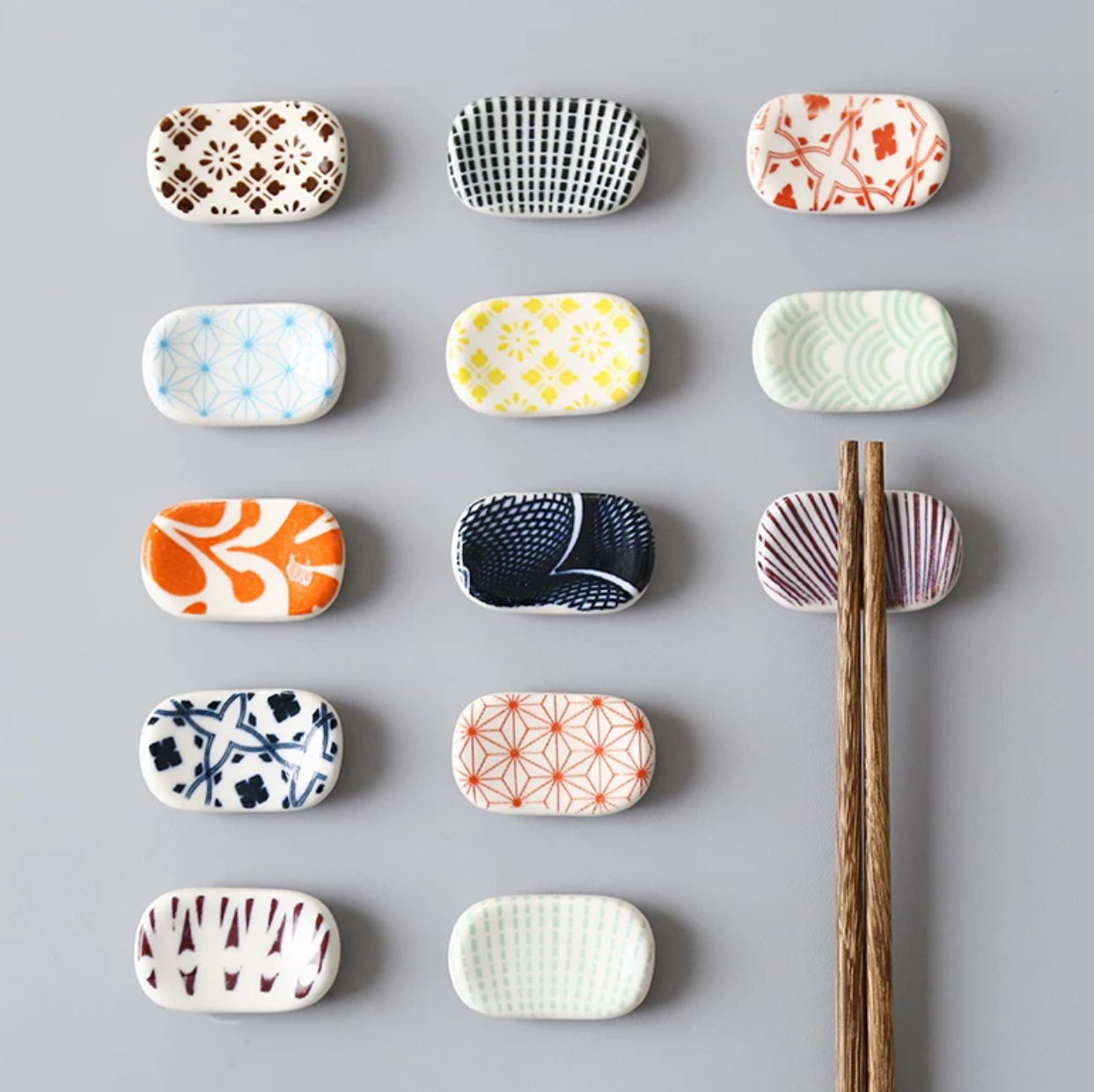 Ceramic Japanese Style Chopstick Rest (Set of 4)