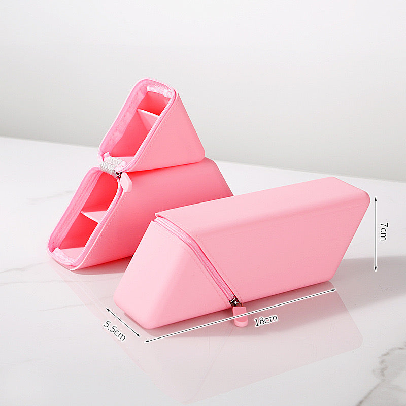 Large Capacity Silicone Pencil Case Stationery & Makeup Brush Organiser