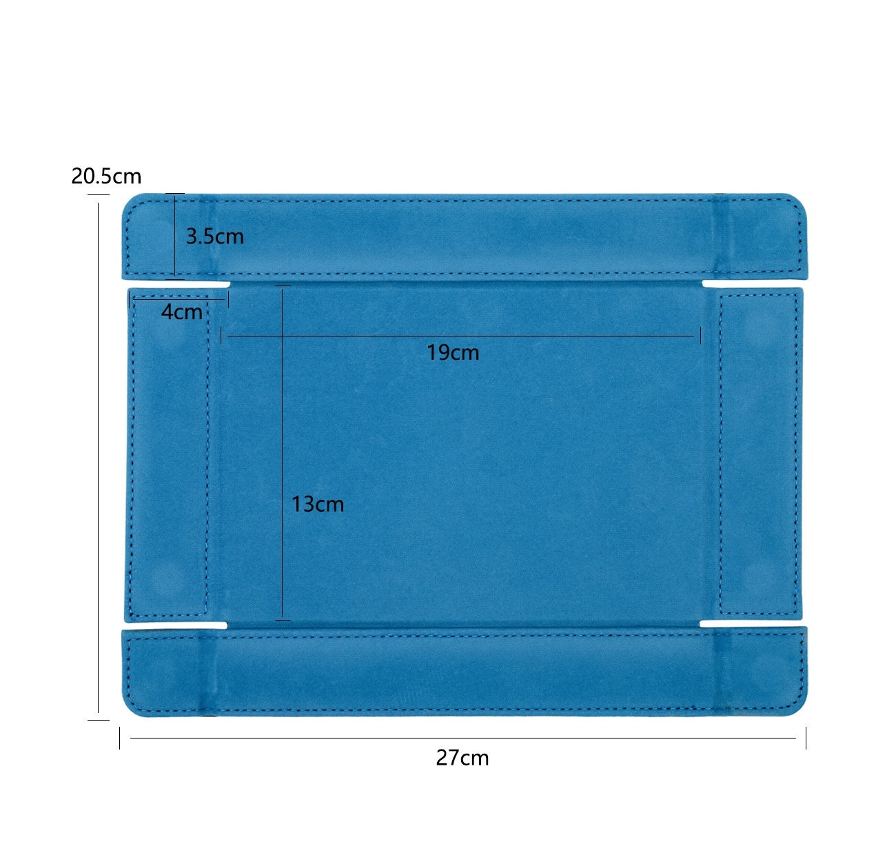 Decorative Leatherette Magnetic Foldable Rectangular Velvet Tray