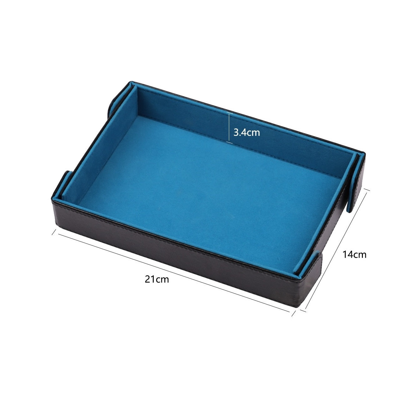 Decorative Leatherette Magnetic Foldable Rectangular Velvet Tray