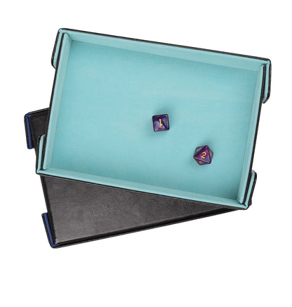 Decorative Leatherette Magnetic Foldable Rectangular Velvet Tray