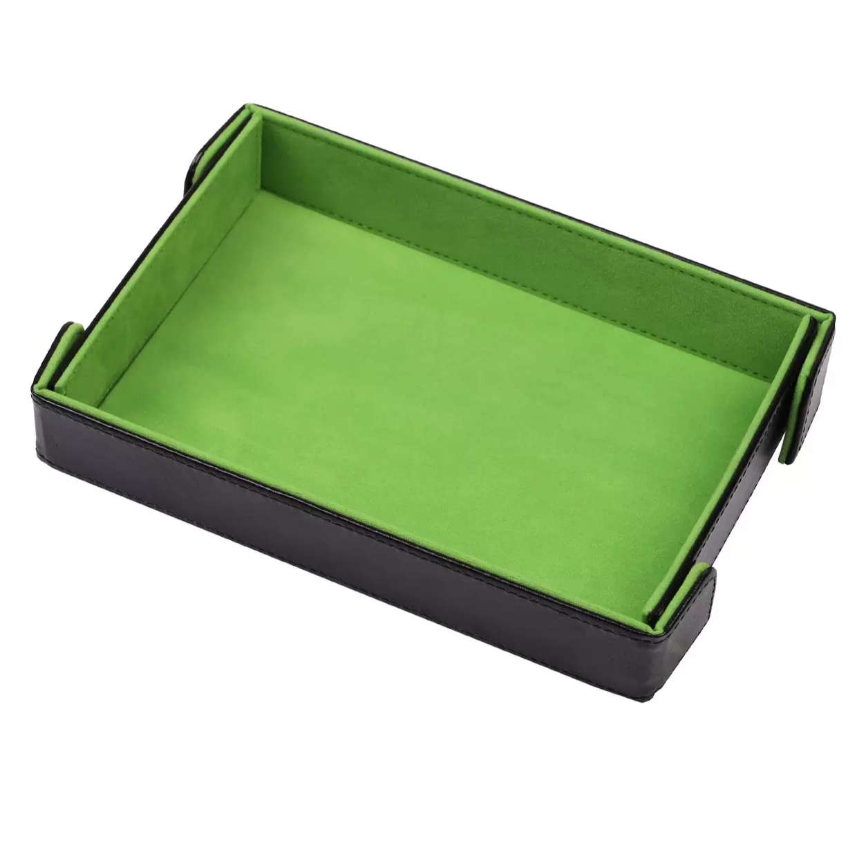 Decorative Leatherette Magnetic Foldable Rectangular Velvet Tray