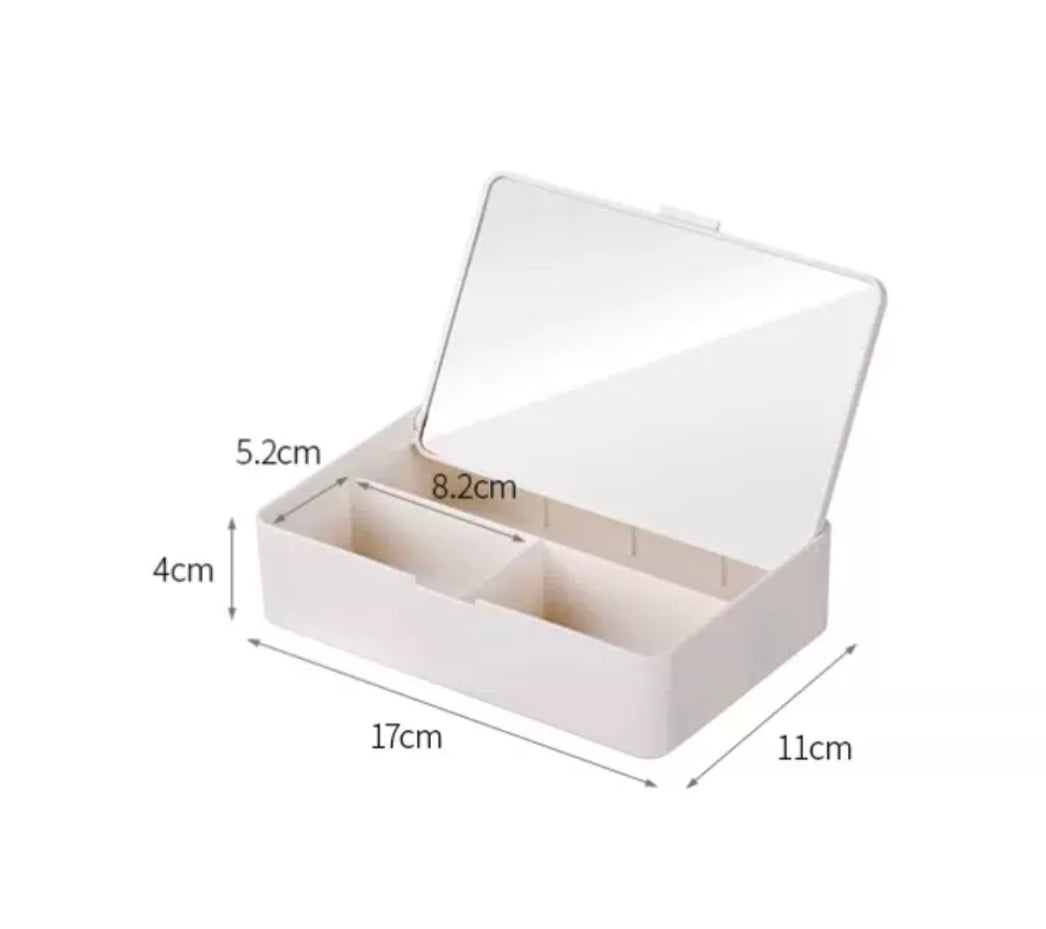 Portable Vanity case with Detachable Mirror