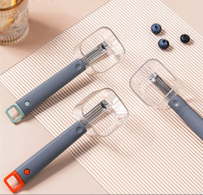 Veggie Peeler with Built-in Storage Cup for Easy Kitchen Use for Fruits and Vegetables