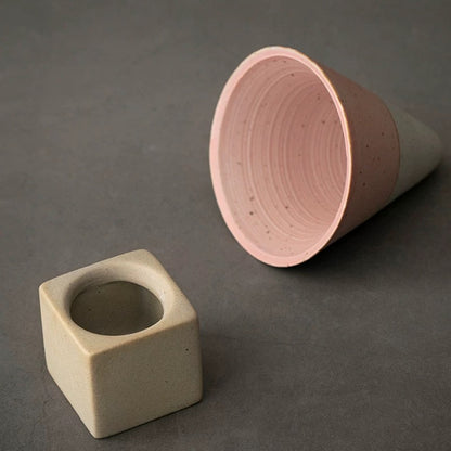 Conical Coffee Mugs with Stand
